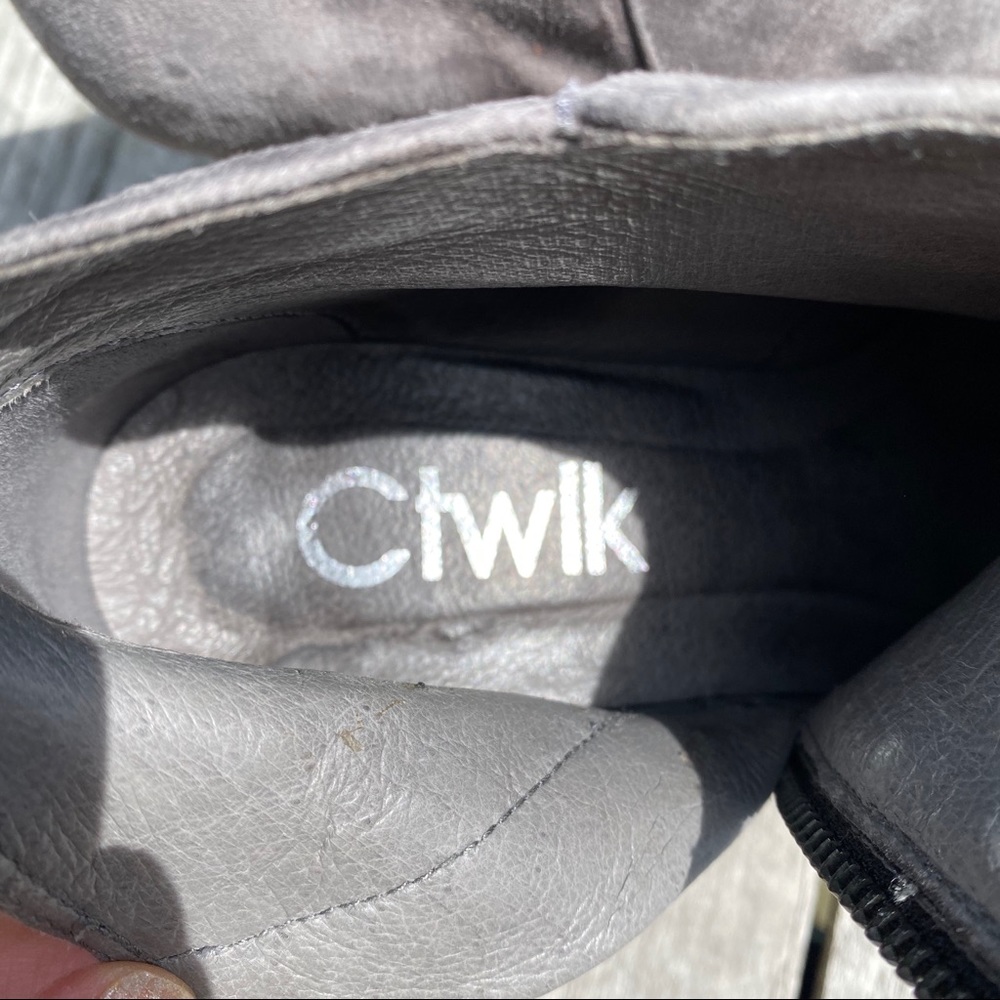 π CTWLK GREY SUEDE LEATHER BOOTIES! - Picture 10 of 11